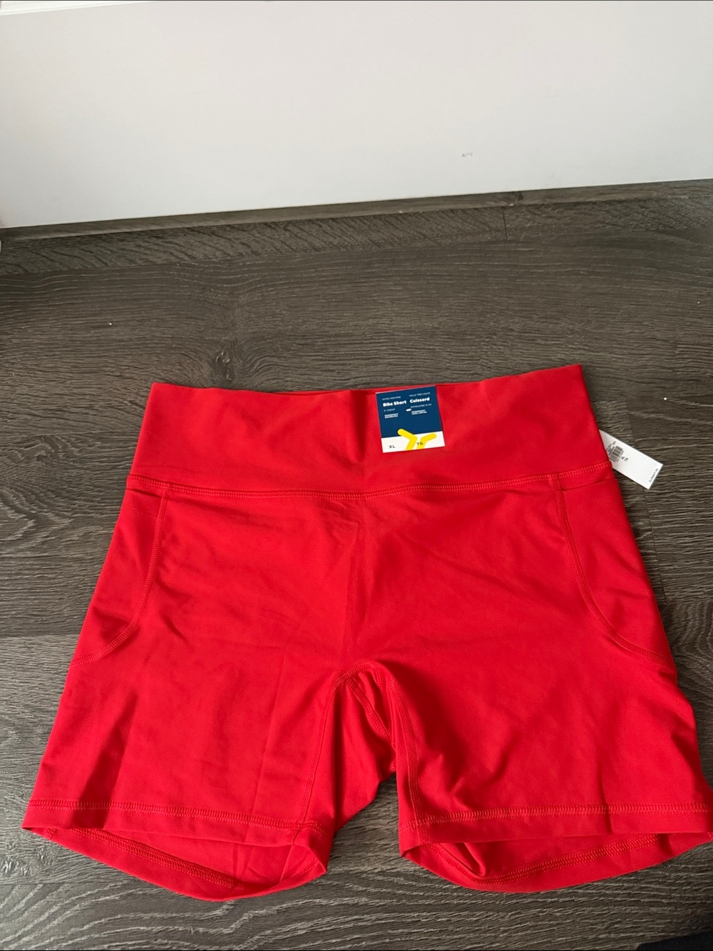 Old Navy Red High-Rise Athletic Bike Shorts
